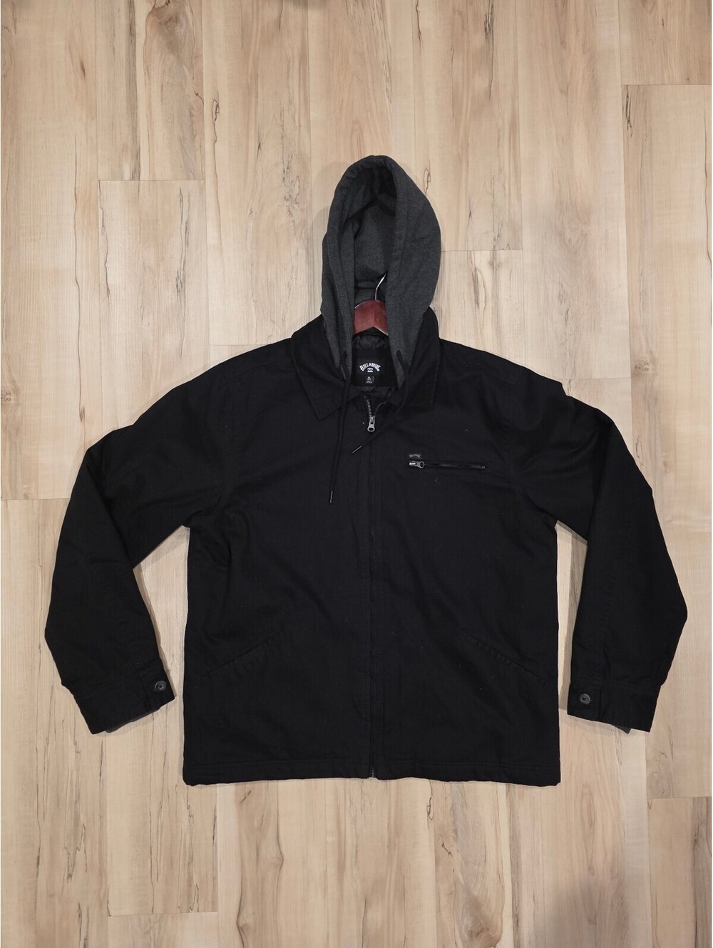 Billabong Men's Barlow Black Hooded Jacket XL